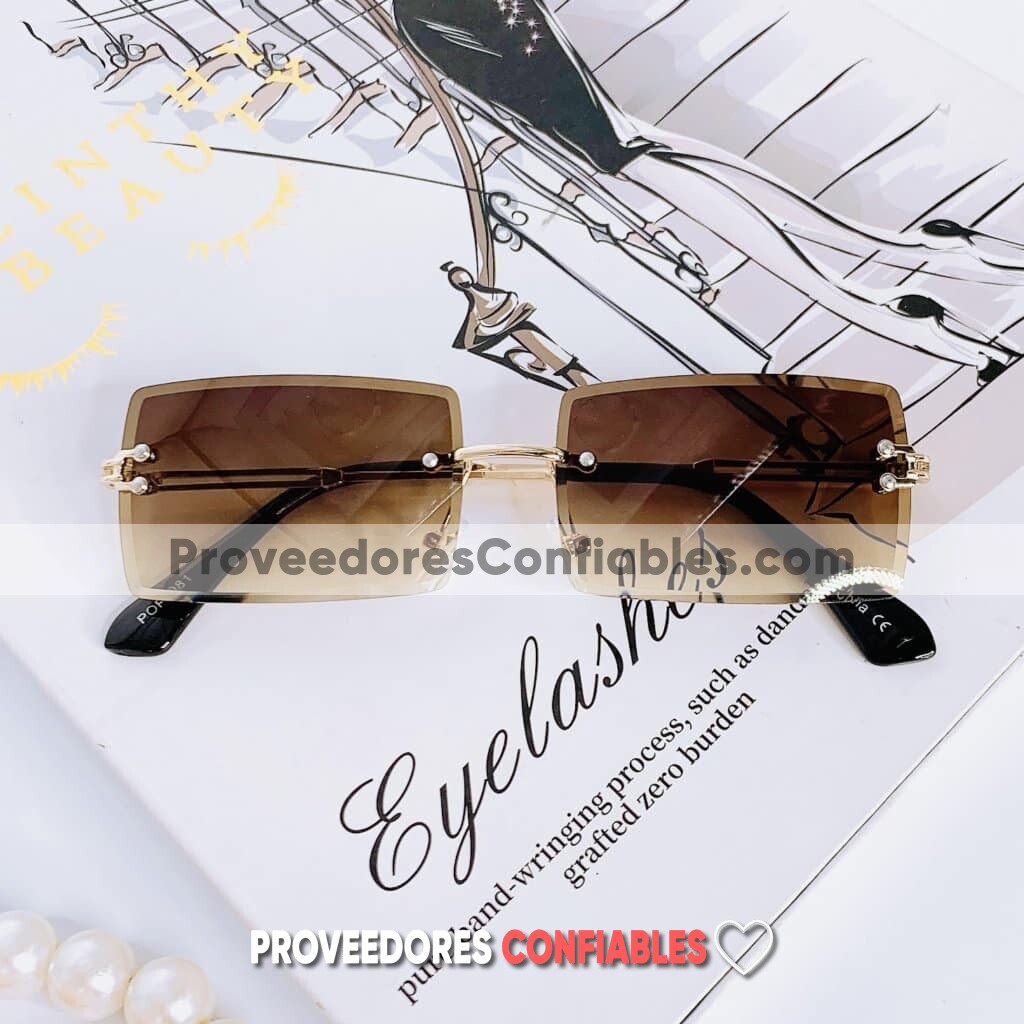 L4095 Lentes Retangular Cafe Sunglasses Proveedores Directos De Fabrica 2 Jpg