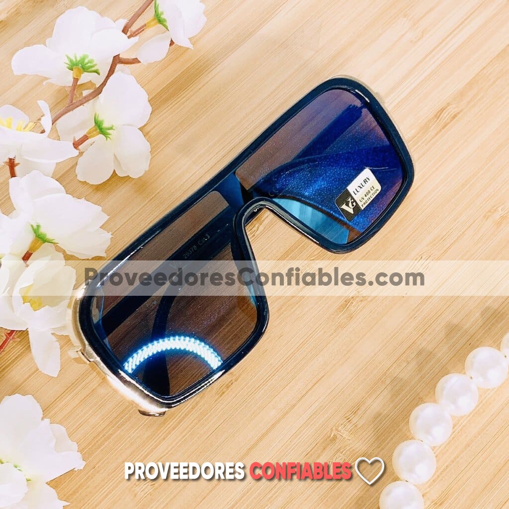L4110 Lentes Cuadrado Con Detalle Dorado Azul Sunglasses Proveedores Directos De Fabrica 2 Jpg