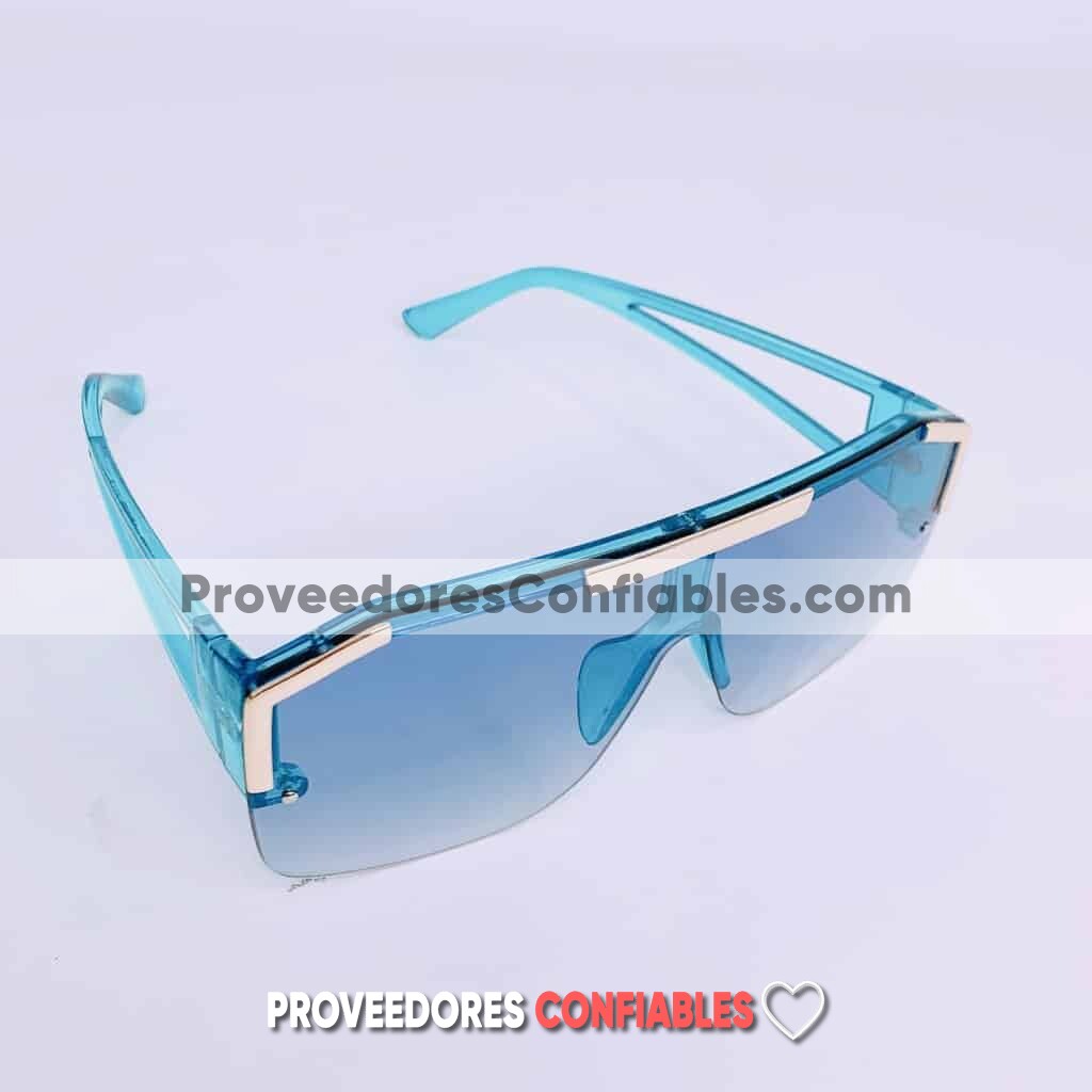 L4113 Lentes Cuadrado Con Detalle Dorado Azul Sunglasses Proveedores Directos De Fabrica 1 Jpg