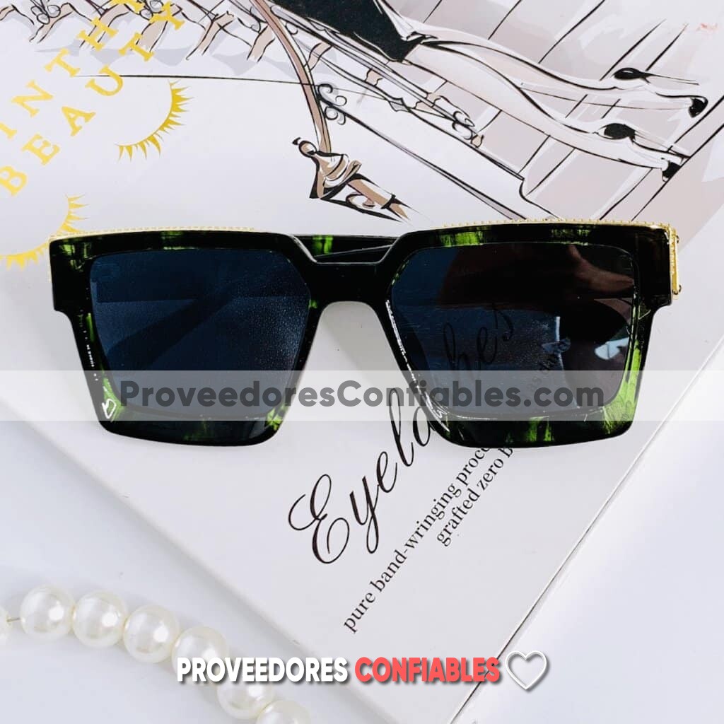 L4134 Lentes Armazon Verde Detalle Dorado Negro Sunglasses Proveedores Directos De Fabrica 2 Jpg