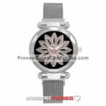 R2996 Reloj Plata Extensible Metal Mesh Iman Flor A La Moda Mayoreo 1 Jpg