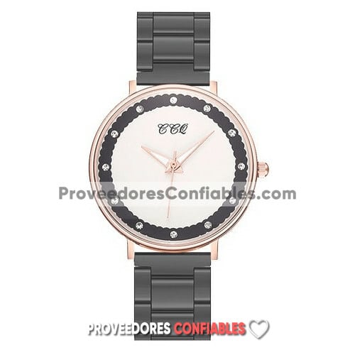 R3395 Reloj Negro Extensible Metal Caratula Diamantes Eslabones Ccq 1 Jpg