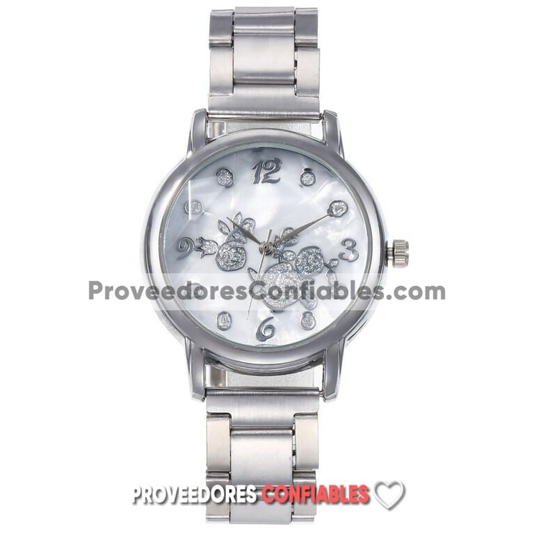 R3606 Reloj Plata Extensible Metal Mesh Iman Caratula Grabado De Rosas Diamantes Jpg