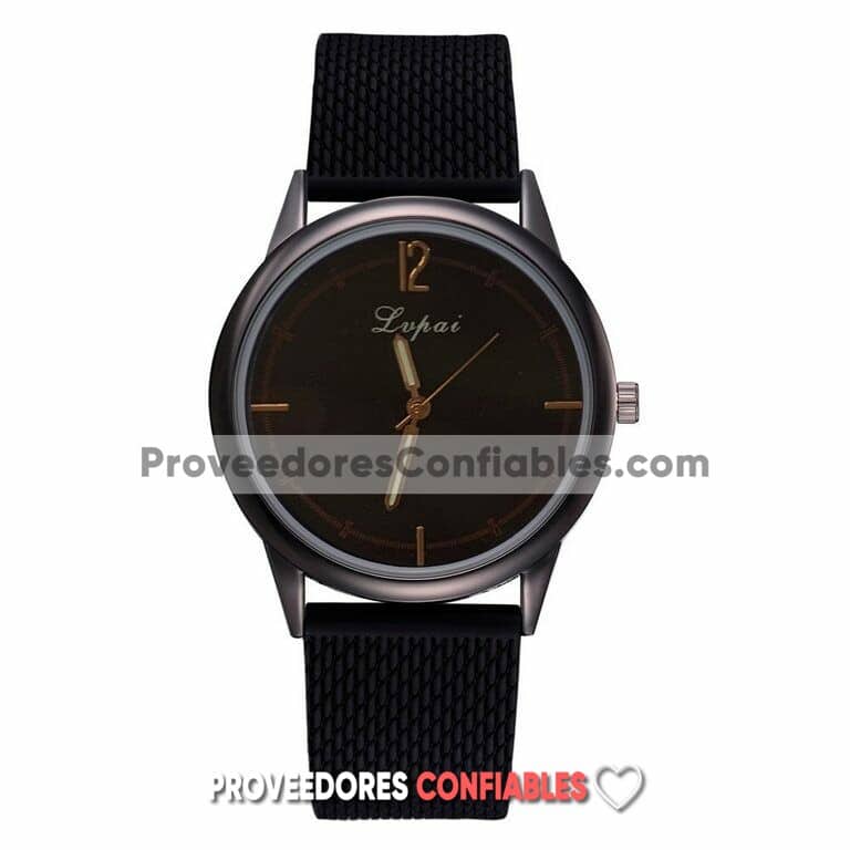 R3835 Reloj Negro Extensible Plastico Caratula Sin Numeros Liso Lvpai Jpg