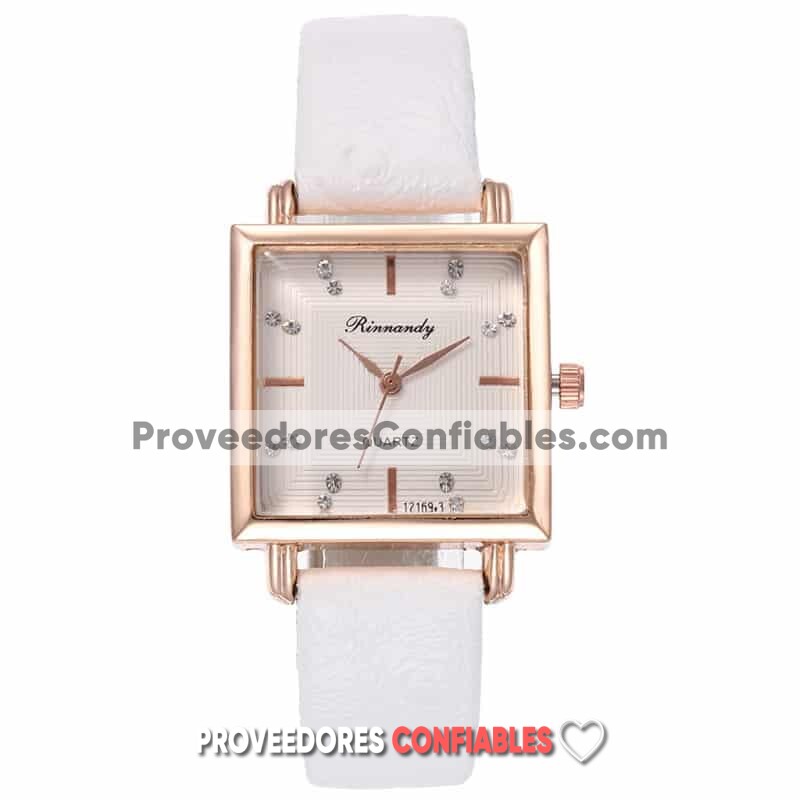 R3948 Reloj Extensible Piel Sintetica Tipo Corrugado Diamantes Blanco Reloj De Moda Al Mayoreo Jpg