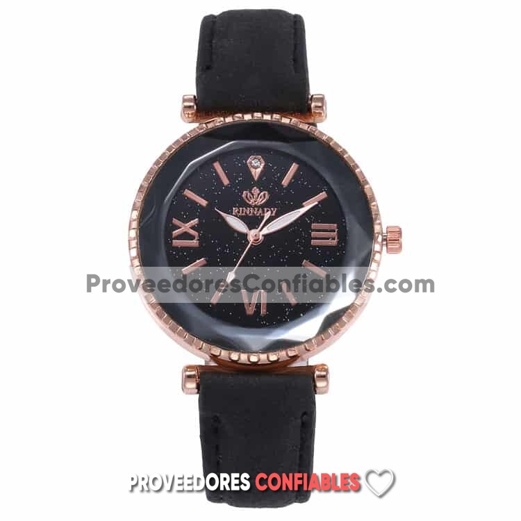 R3956 Reloj Extensible Piel Sintetica Tipo Gamusa Diamante Destellos Negro Reloj De Moda Al Mayoreo Jpg