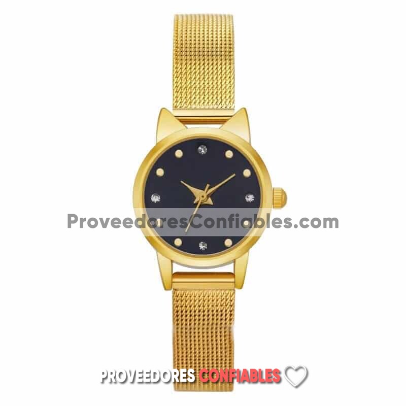 R4163 Reloj Extencible Metal Mesh Dorado Reloj De Moda Al Mayoreo Jpg