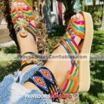 Zs01050 Huaraches Artesanales Piso Para Mujer Tan Tiras Multicolor Mayoreo Fabricante Calzado Zapatos Proveedor 1 Jpg