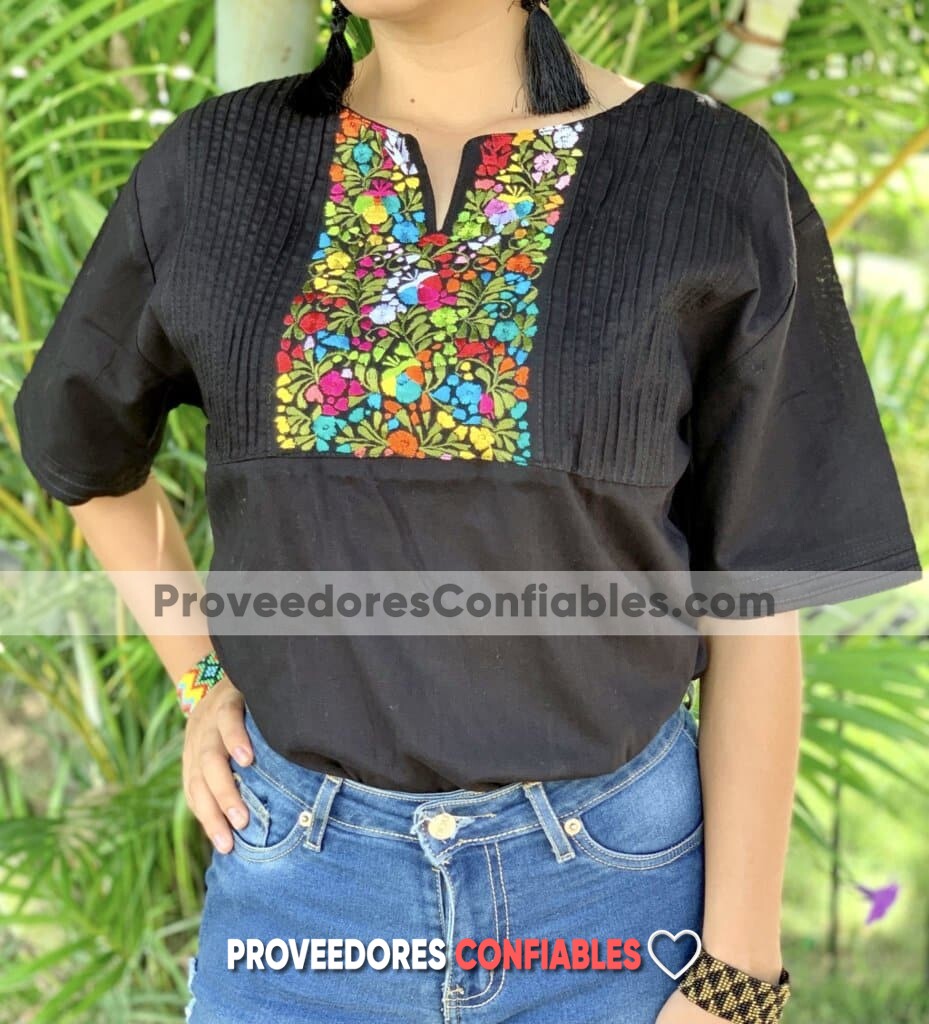 ⋆ rj00679 Blusa artesanal mexicano para mujer hecho en Chiapas mayoreo  fabrica