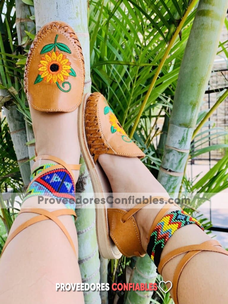 Zj00680 Huaraches Artesanales Color Cafe Alpargata Con Bordado De Piso Mujer De Piel Sahuayo Michoacan Mayoreo Fabricante De Calzado Zapatos Taller Maquilador 1 Scaled Scaled 1 Jpg