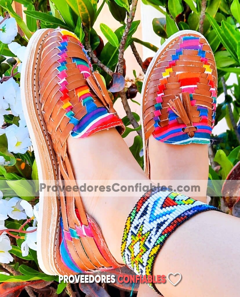 Zj00852 Huarache Artesanal Piso Mujer Mayoreo Fabricante Calzado Zapatos Proveedor Sandalias Taller Maquilador 1 Jpg