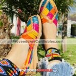 Zj00959 Huaraches Artesanales Piso Para Mujer Tejido De Colores Mayoreo Fabricante Calzado 1 Jpg