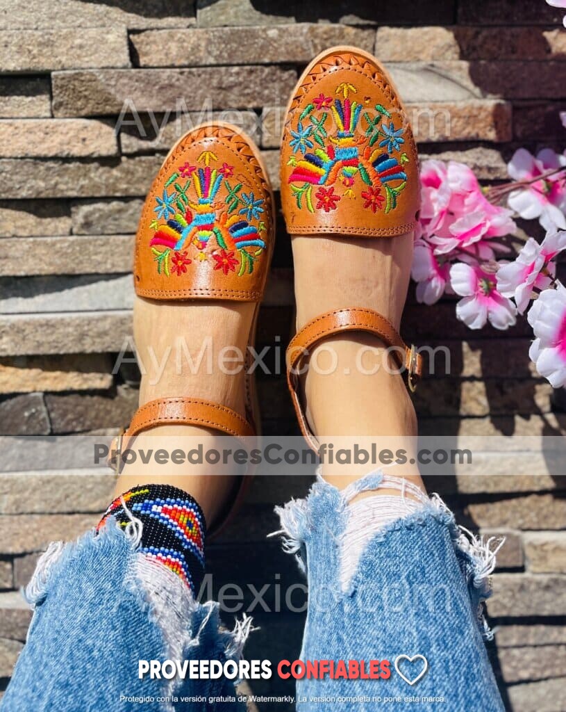 zn00021 Botines Mexicanos Artesanales Mujer Calidad Estándar Color