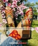 Ze00020 Huaraches Artesanales Piso Para Mujer Café Tiras Delgadas De Colores Mayoreo Fabricante Calzado (1)