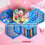 A3600 Caja Set De Pinturas Mickey & Minnie Mouse 46 Piezas Azul Accesorios De Mayoreo