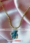 A3604 Collar Osito Teddy Azul De Diamantes Dorado Acero Inoxidable Bisuteria Fabricante Mayorista (1)