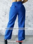 C1206 Pantalon Azul De Pierna Ancha Basic Con Bolsas Proveedor De Ropa Mayoreo (1)